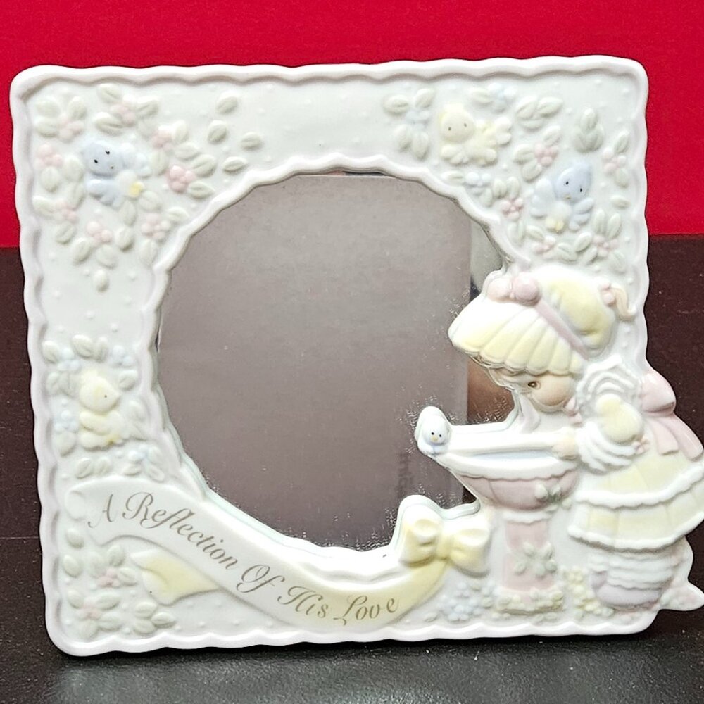 Enesco Precious Moments 1995 "Girl By Birdbath" Wall Mirror #166685